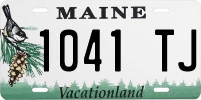 ME license plate 1041TJ