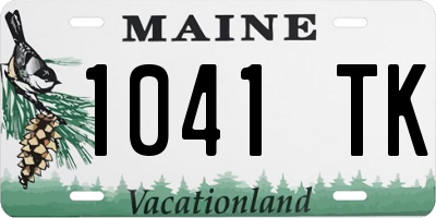 ME license plate 1041TK