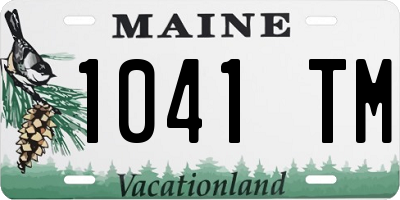 ME license plate 1041TM