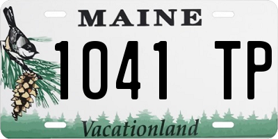 ME license plate 1041TP