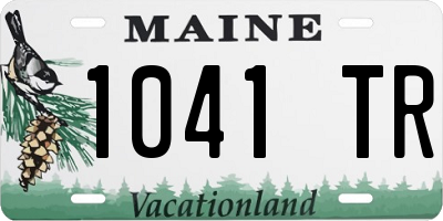 ME license plate 1041TR