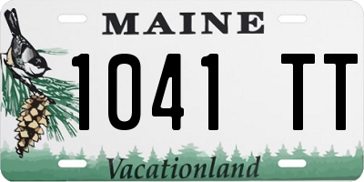ME license plate 1041TT