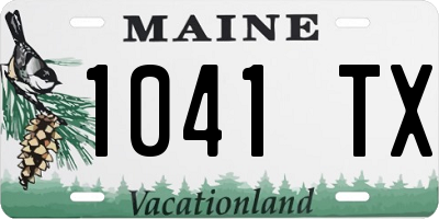 ME license plate 1041TX