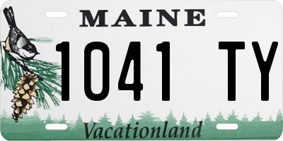 ME license plate 1041TY