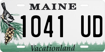 ME license plate 1041UD