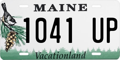 ME license plate 1041UP