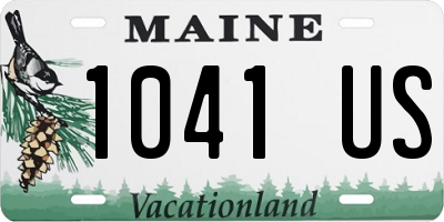 ME license plate 1041US