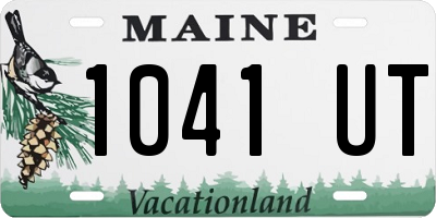 ME license plate 1041UT