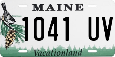 ME license plate 1041UV