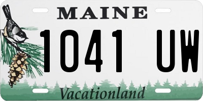 ME license plate 1041UW