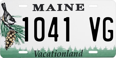 ME license plate 1041VG