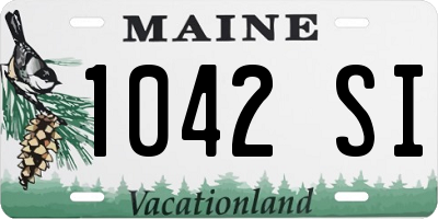 ME license plate 1042SI
