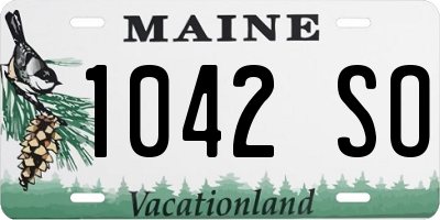 ME license plate 1042SO