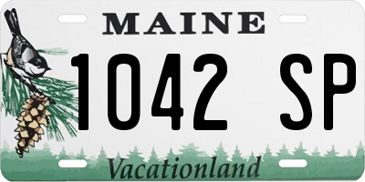 ME license plate 1042SP
