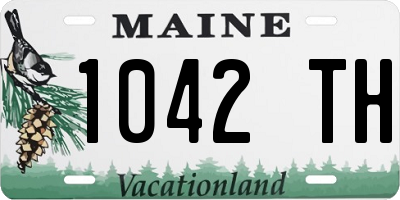 ME license plate 1042TH