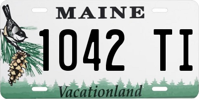 ME license plate 1042TI