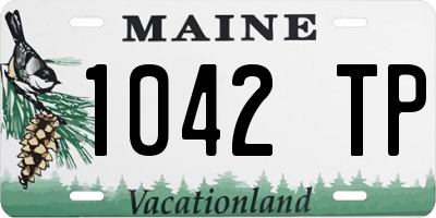 ME license plate 1042TP