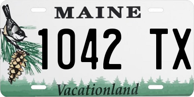 ME license plate 1042TX