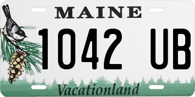 ME license plate 1042UB