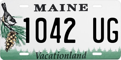 ME license plate 1042UG