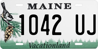 ME license plate 1042UJ