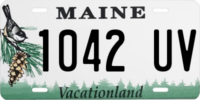 ME license plate 1042UV
