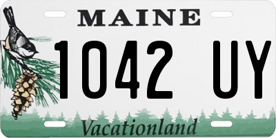 ME license plate 1042UY