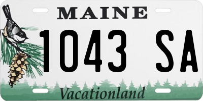 ME license plate 1043SA