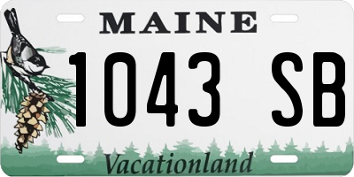 ME license plate 1043SB