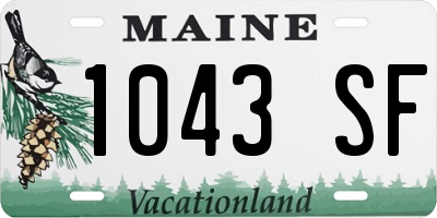 ME license plate 1043SF