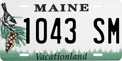 ME license plate 1043SM