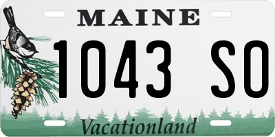 ME license plate 1043SO