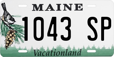 ME license plate 1043SP