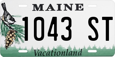 ME license plate 1043ST