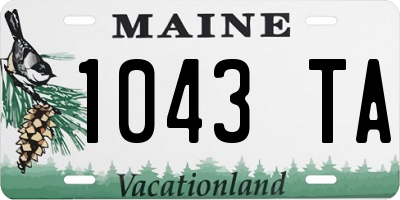 ME license plate 1043TA