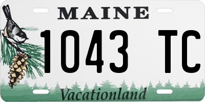 ME license plate 1043TC