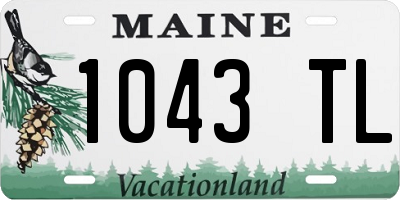ME license plate 1043TL