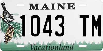 ME license plate 1043TM