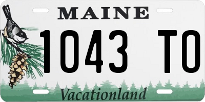 ME license plate 1043TO