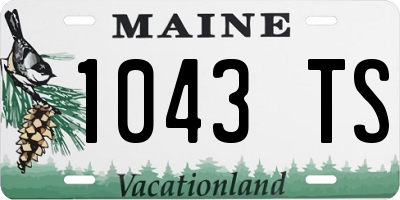 ME license plate 1043TS