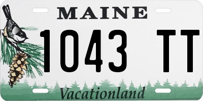 ME license plate 1043TT