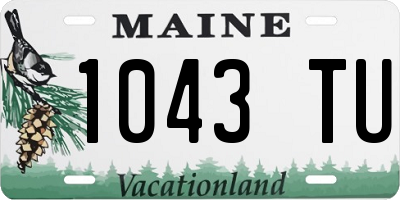 ME license plate 1043TU