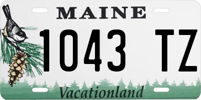 ME license plate 1043TZ