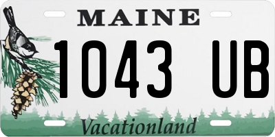 ME license plate 1043UB