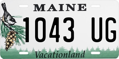 ME license plate 1043UG