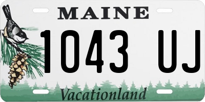 ME license plate 1043UJ