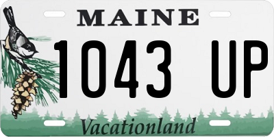 ME license plate 1043UP