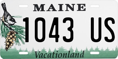 ME license plate 1043US