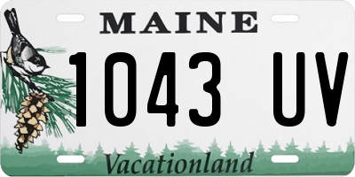 ME license plate 1043UV