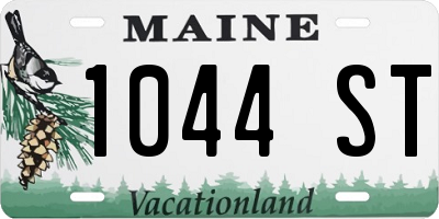 ME license plate 1044ST